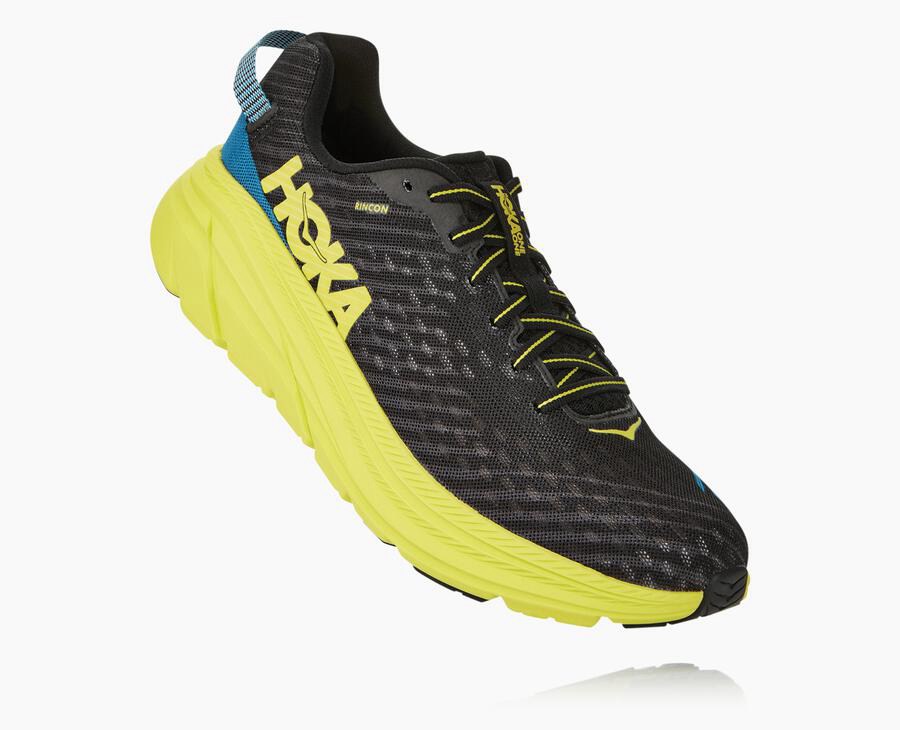 Zapatillas Running Hoka One One Hombre - Rincon - Negras/Verde - ODP591802